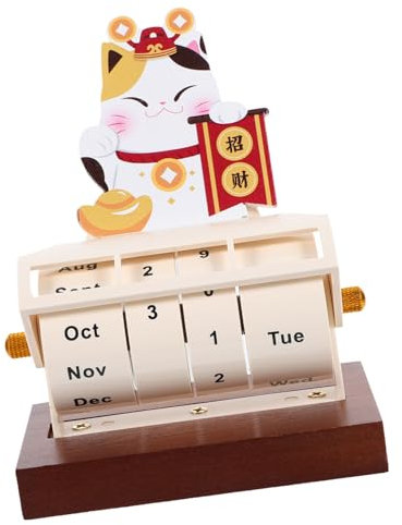 TEHAUX rotierender Kalender tischkalender Bürodekoration 100-Tage-Countdown-Kalender dekorativer Blockkalender Büro-Standkalender Büro Kalender Haushalt Ornamente Requisiten