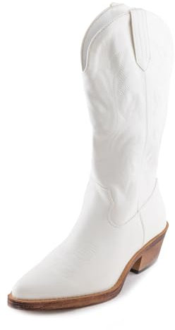 Toocool Stivali donna texani cowboy western camperos scarpe a punta G676 [38,bianco]