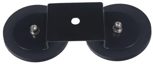 NovelGoal Strong Magnetic Suction Cup Holder for Car D66mm D88mm Dual Magnet Base Rubber Bracket Magnetic Mounting M10 Screw Hole for Camera Light Phone Holder Monitor Display Stand (D88mm Dual Base)