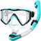 Zeligerstar Schnorchelset Erwachsene, Taucherbrille mit Schnorchel, 3-Fenster-Schnorchelmaske Anti-Fog Anti-Leck, Professional Adult Snorkeling Set für Schnorcheln, Schwimmen und Tauchen
