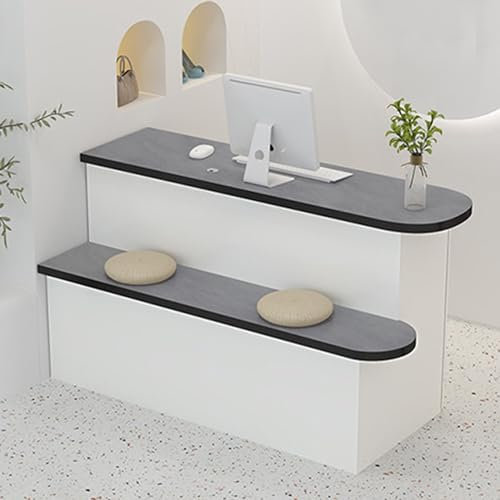 Empfangstresen, Rezeption, Einzelhandelskasse, Moderner Empfangstresen, Laden-Theke, Verkaufstheke, Für Den Empfangsraum Des Friseurs / Des Lebensmittelgeschäfts / Der Kleinen Bar(Color:Dark Gray)