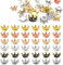 120 Stück Kleine Gold Kronen Deko, 6 Farben Mini Krone Anhänger Charms 3D Glückswürmchen Sorgenwürmchen Zubehör, Tibetischen Stil Perlen Kappe Rund Krönchen zum Basteln DIY Damen Schmuck Armband