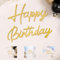 Panneau d'anniversaire, Panneau en Bois d'anniversaire Panneau d'anniversaire Toile de Fond Découpe en Bois d'anniversaire pour Décoration Murale de Fond de Fête d'anniversaire (Or)