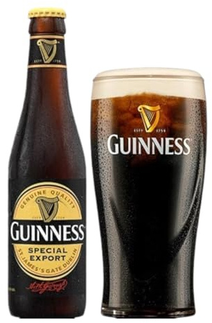 12x Guinness Special Export 0,33l - Nigeria mit 8% Vol. - Inklusive Original Haus der Biere Berlin Bierdeckel