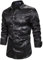 pxjsdwe Meine bestellungen anzeigen, Glitzer Hemd Herren Slim Fit Langarm Pailletten Hemd Metallic Glänzend Freizeithemd Knopfleiste Business Langarmhemd Glitzerhemd 70er Disco Party Kostüm