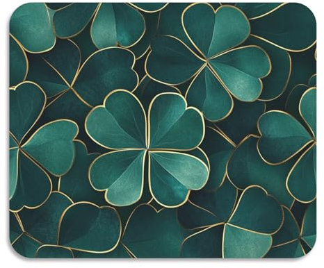 Tapete de secado de platos verde dorado con diseño de trébol St absorbente de diatomeas, tapete de secado de platos, lavable, escurridor de platos, tapete de secado de platos, tapete grande