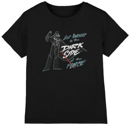 Star Wars Boy's Give Yourself to The Dark Side Unisex Kids T Shirt T-Shirt