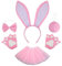 Kixolazr Hasenkostüm für Kinder, buntes Osterhasen-Outfit, lustiges Halloween-Stirnband, Cosplay-Set für Geburtstagsfeiern
