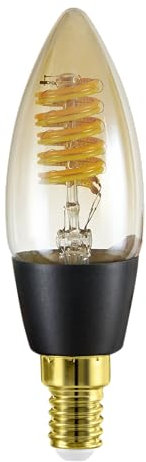 EGLO connect.z Smart-Home LED Leuchtmittel E14, C35, ZigBee, App und Sprachsteuerung Alexa, dimmbar, Lichtfarbe einstellbar (warmweiß-kaltweiß), 320 Lumen, 4,9 Watt, Vintage-Glühbirne amber