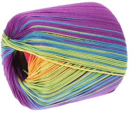 Angoily 1 Rolle Pastellregenbogen -gradientenfaden Regenbogengarn Zum Häkeln Von Baumwolle Baumwollgarn Zum Stricken Baumwollgarn Zum Häkeln Regenbogen -Pride -garn Peeling -baumwollgarn