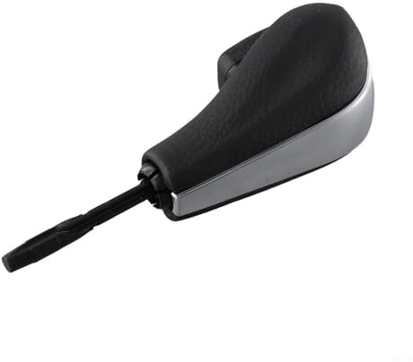 Entgoinggo Auto-Schaltknauf, automatischer Schaltknauf, PU-Leder, ABS, für BMW E39 E46 E53 E60 E61 E63 E64 E81 E82 E87 E90 E91 E92 2005–2013 (58 mm, Silber)
