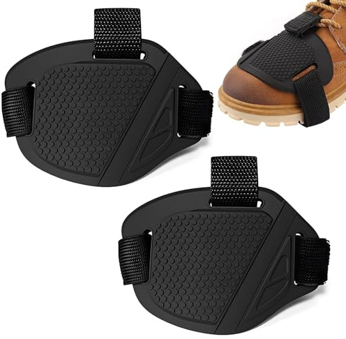 2 Stück Motorradschuhschutz Universal Schuhabdeckung Schuhe Moto Rutschfest | Anti-Fall, Motorcycle Gear Shift Shoe Boots Protection Gummis für Jeden Schuh Schutz und Stil