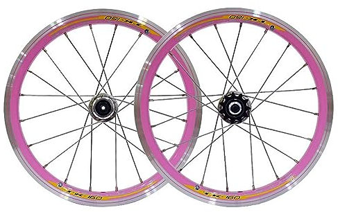 AADDFDD 16 Zoll Faltrad Laufradsatz BMX Fahrrad Vorne Hinten Räder Set 136/134mm V/C Bremse 20H Aluminium Legierung Single Speed Trommel Doppel Rad Felgen