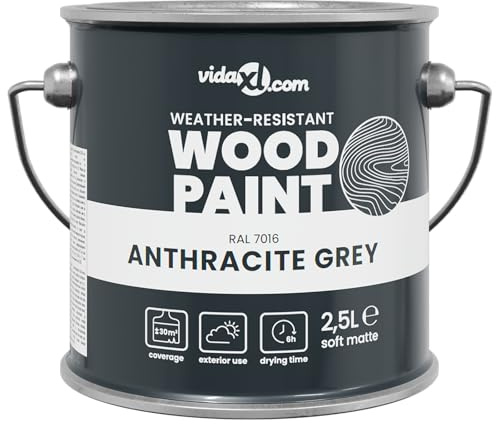 vidaXL Pintura Exterior para Madera Resistente al Clima - Ideal para Superficies de Jardín y Protección de Cercas de Madera
