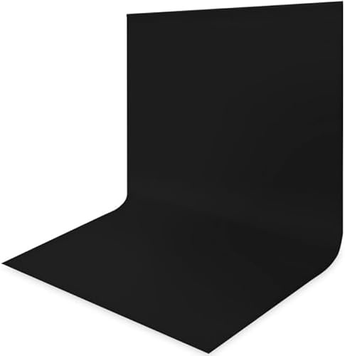 Fotohintergrund Schwarz 3x3 m, Foto Hintergrund, Hintergrund Fotografie, Fotoautomaten-Hintergrund für Fotoshooting, Party, Vorhang, für Fotografie, Fernsehen, Zoom, YouTube, Video