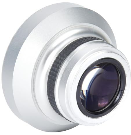 Aboiled Universal Fit Super Fisheye Lens Anti-Reflective Coating Wide Angle Silver 37mm 0.25X Super Fisheye Lens 180° Wide Angle HD Optics for 37mm Cameras