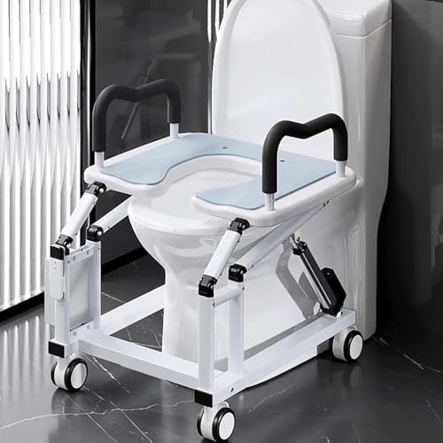 Electric Toilet Seat Riser with Handles, Powered Lift for Elderly and Disabled, Tilting Design, Supports up to 200kg