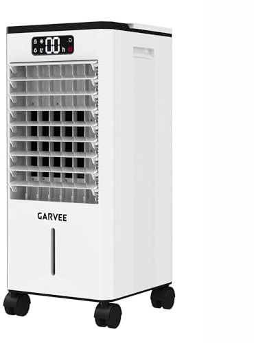 Condizionatore Portatile 3In1 Ventilatore, Raffrescatore e Umidificatore Serbatoio Dell'Acqua Da 7 Litri Timer 12 Ore Telecomando Oscillazione a 120° Perfetto Per Camere Letto Soggiorni (Bianco Pro)