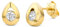 Miore Ohrringe Damen Gelbgold 14 Karat / 585 Gold Ohrstecker Rundschliff Zirkonia Steinchen