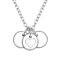 GLANZSTÜCKE MÜNCHEN Damen-Kette mit Herz-Anhänger und Medaillons Sterling Silber 40 + 5 cm - Herzkette mit Medaillon für Gravur in Silberfarben