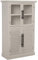 DRW Armario de Madera Abeto con 4 Puertas en Color Blanco 76x33,5x129cm