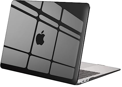MOSISO Kompatibel mit MacBook Air M1 Hülle 13 Zoll 2021 2020-2018 | Ultradünne, Plastik Hartschale Schutzhülle Cover für MacBook Air 13,3 Hülle A2337 A2179 A1932, Kristall Schwarz