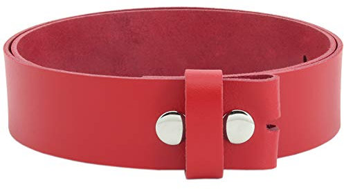 Vascavi ® Wechselgürtel aus Rindsleder, Ledergürtel, 4 cm breit und ca. 0,33 cm stark, Made in Germany, #4-OS1 (105 cm Gesamtlänge 120 cm, Rot)