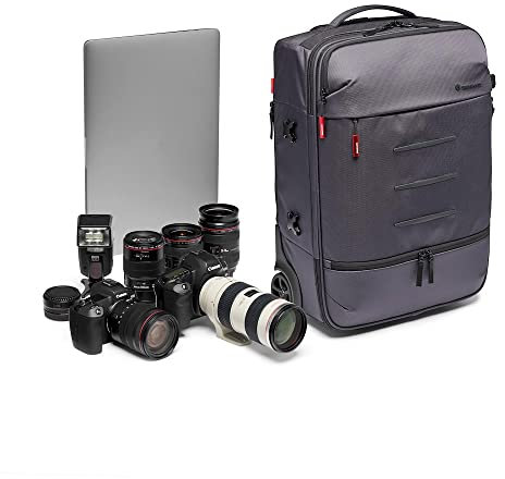 Manfrotto Manhattan Runner-50 Camera Roller Bag For Compact and Reflex Cameras, Multiuse, for Carrying cases and Accessories, in Water-Repellent Material, with PC and Tablet Compartment