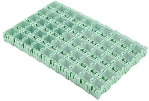 Mini-Aufbewahrungsboxen für elektronische Bauteile, SMD, SMT, Grün, 50 Stück