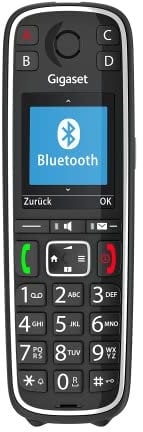 Gigaset E720HX - DECT-Mobilteil mit Ladeschale - Schnurloses Senioren-Telefon für Router und DECT-Basis - Bluetooth und sprechende Wähltasten mit Ansage, schwarz [Deutsche Version] [Ohne Basis]