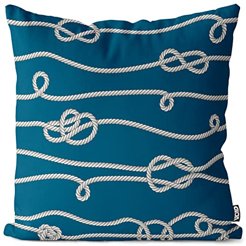 VOID Nautische Knoten Kissenbezug Kissenhülle Sofakissen Kissen Deko Outdoor-Kissen Dekokissen, Kissen Größe:50 x 50 cm