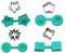 Lepeuxi 4 stampi in Silicone per vene di Petali di Fiori in Stile con 4 Pezzi di stampi per taglierine in Acciaio Inossidabile Set Fai da Te Fatti a Mano Strumento di Decorazione per Torta Fondente