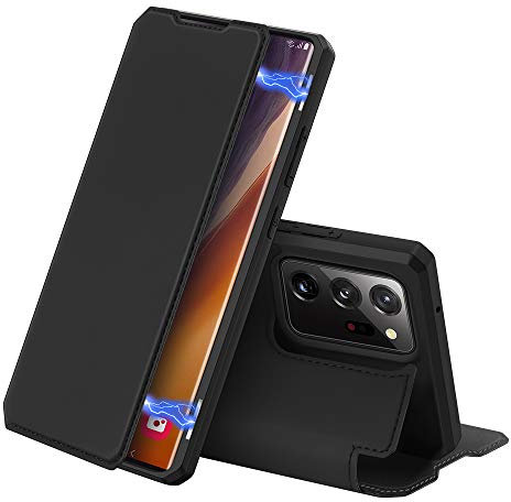 DUX DUCIS Case for Samsung Galaxy Note 20 Ultra, Premium Flip Wallet Leather Magnetic Case with Card Holder for Samsung Galaxy Note 20 Ultra 5G Cover (Black)