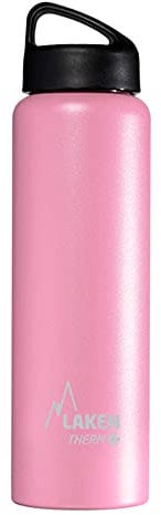 Laken Classic Bottiglia Termica Acciaio Inox 18/8, Isolamento a Vuoto con Doppia Parete e Bocca Ampia, Rosa, 1000 ml