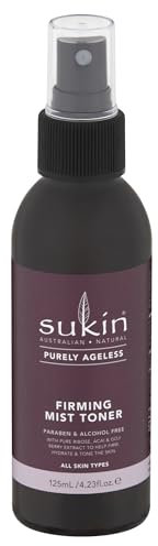 Sukin Purely Ageless, tonico viso rassodante, 125 ml, idrata e tonifica la pelle, con ribosio, estratto di bacche di acai ed estratto di bacche di goji, per viso, collo e corpo, vegano