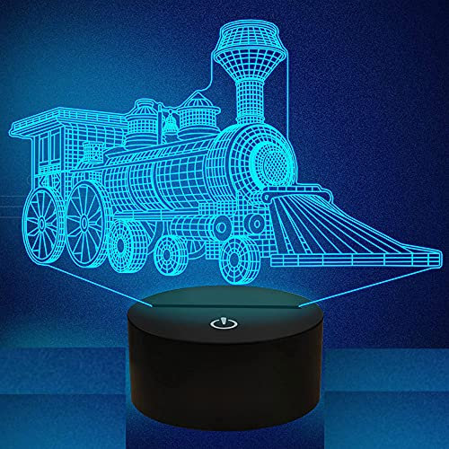 Jinson well 3D Zug Auto Nachtlicht Lampe optische Nacht licht Illusion 7 Farbwechsel Schreibtisch Dekoration Lampen Acryl USB Spielzeug