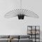 Vertigo Hängeleuchten Vintage Living Room Chandelier Lamp ， Fiberglass/Polyurethane Hat Lights （2m Verstellbare Lichthöhe） E27 Pendelleuchte Für Restaurantschirm Black 100cm