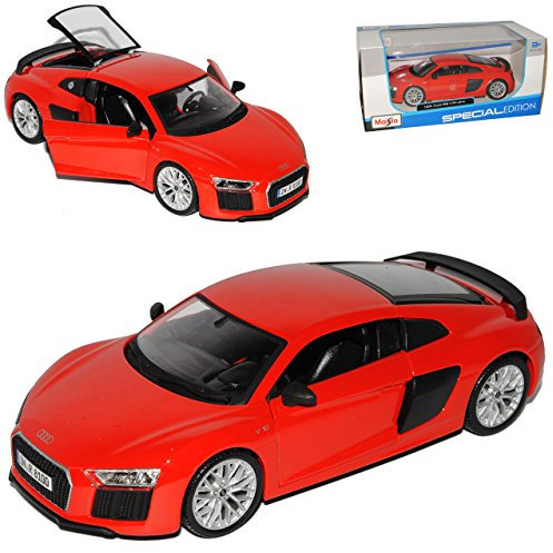NEW A*U*D*I R8 Coupe Rot neuestes Modell 2. Generation ab 2015 1/24 Modell Auto