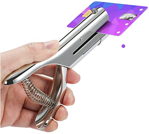 Perforadora de agujeros de 2 pulgadas, alcance 14 pulgadas, perforadora de agujeros de trabajo pesado, perforadora de papel, perforadora de mano, portátil, perforadora de agujero, larga para