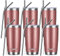 UsparkMC 20oz 550ml Tumbler Bulk Stainless Steel with Lid and Straw,Double Wall Vacuum Insulated Coffee Travel Mug for Hot & Cold,Reusable Cup,BPA Free,6pack