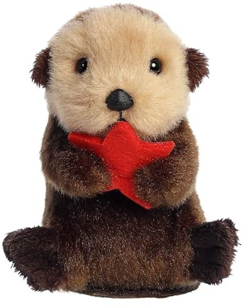 Aurora® Adorable Shoulderkins™ Spiffy Otter™ Stuffed Animal - Fun Buddy that Can Go Everywhere with You - Perfect for Kids 3+ Years and Costumes - Brown 4 Inches