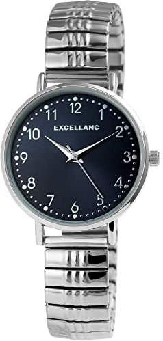 Excellanc Damen-Uhr Edelstahl Zugband analog Quarz 1700061 (silberfarbig)