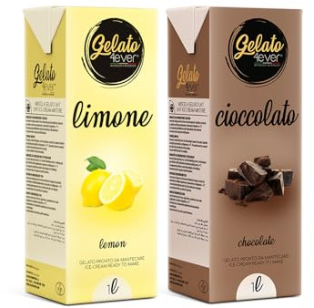 Gelato 4ever - Preparato per Gelato Pronto da Mantecare, Double Pack, Facile da Preparare, Compatibile con Tutte le Macchine per Gelati Come Ninja Creami, Magimix, HKoenig, 1L per Brick, Made in Italy