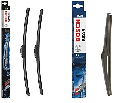 Bosch Aerotwin AR550S Wiper Blades, Front: 550mm/530mm, Rear: H281, 280mm