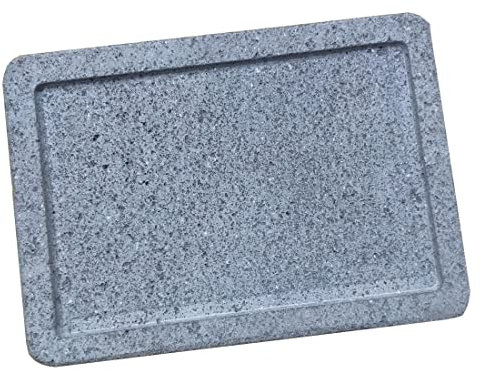 Lava Grill Steak Lavastein, Lavastein, Grillstein, Tischgrill Kochstein, 30 x 20,1 x 2,5 cm, Steak Lavastein, Grillplatte für Ofen und Grill, Kochen von Fleisch, Fisch, Gemüse und Pizza