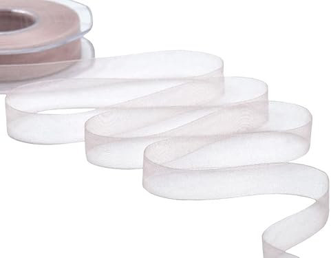 Furlanis Velo Organza, Nastro Decorativo, Tessuto Italiano-Rosa Cipria, 15 mm x 50 m
