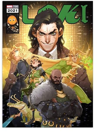 Displate Marvel Loki Metallposter Marvel Poster Marvel Deko Marvel Merch Marvel Loki Bilder Marvel Film Poster Marvel - Loki - Loki Comics Cover Loki Poster 67,5x48cm