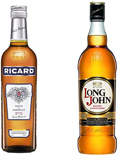 Ricard Pastis de Marseille 50 cl & LONG JOHN Ecosse Scotch Whisky 70 Cl