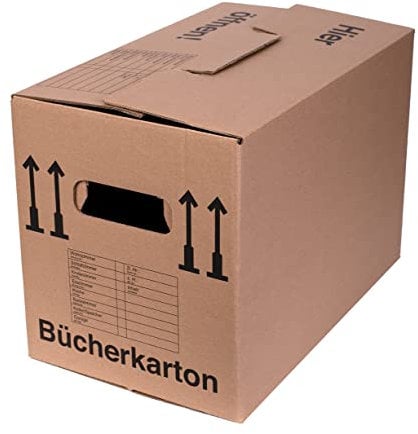 240 x Bücherkarton Umzugskarton Aktenkarton 500 x 300 x 350 mm bis 40 kg mit stabiler starker Doppelwelle, Menge wählbar von 5 bis 240 Stück