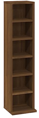 vidaXL CD-Regal Braun Eichen-Optik 21x20x88 cm Holzwerkstoff